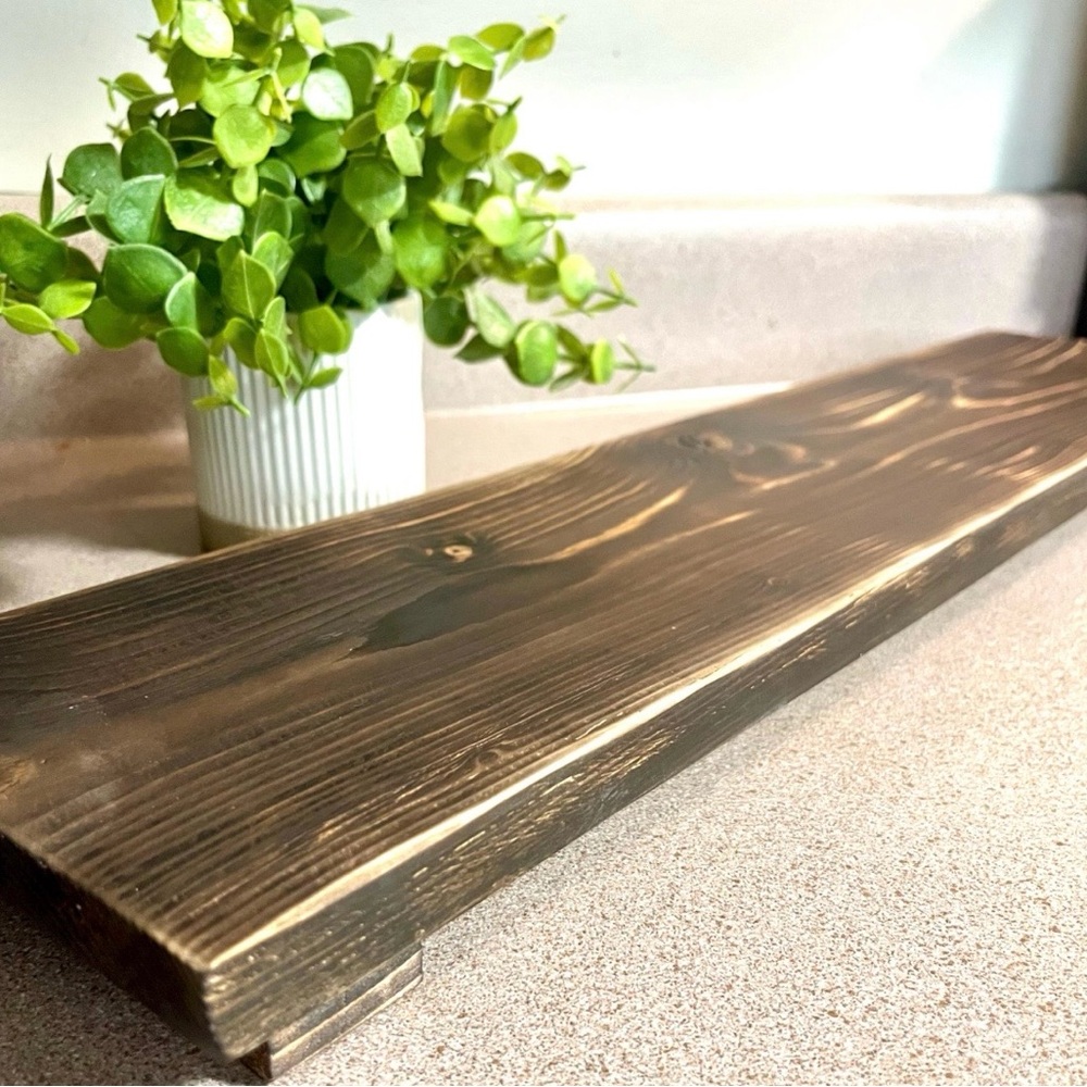 Rustic Wooden Pedestal Tray Trivet Riser Handcrafted Home Decor